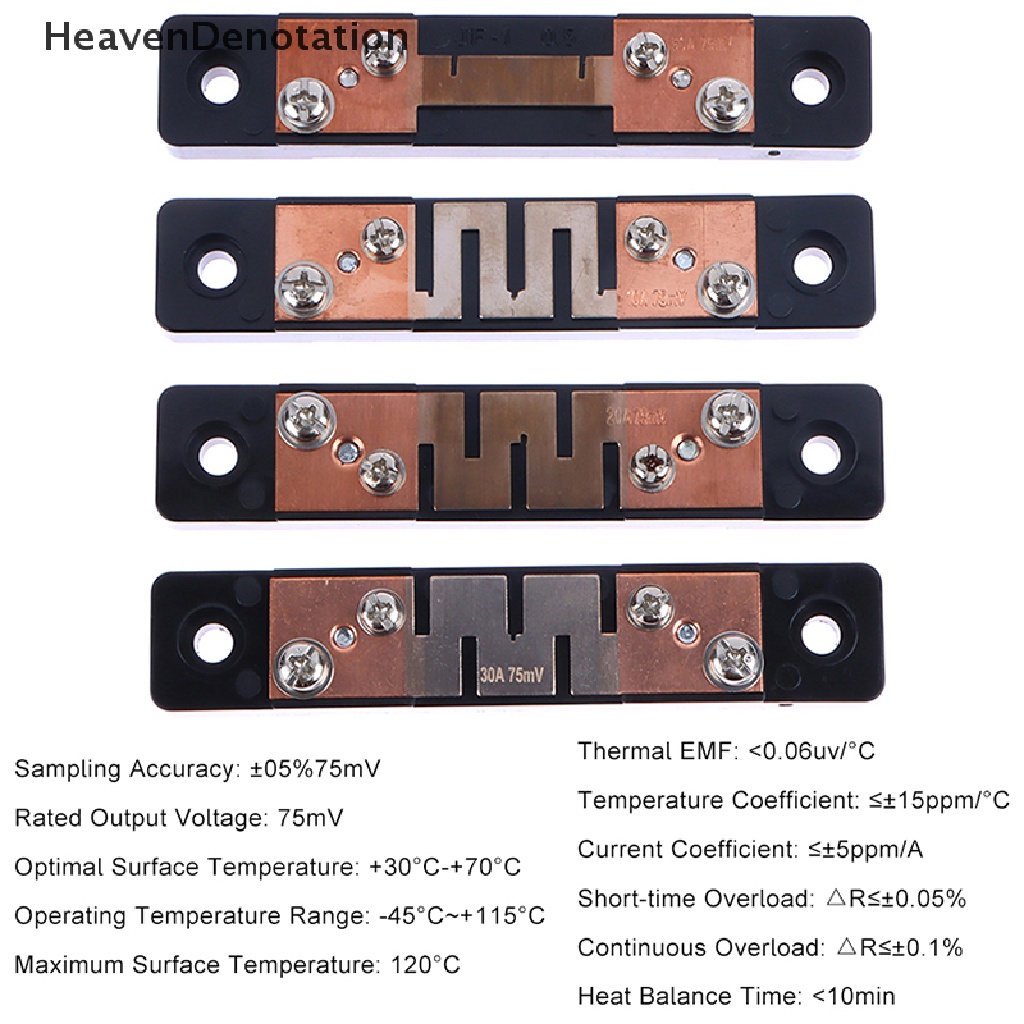 [HeavenDenotation] Shunt Eksternal JF-1 10A 20A 30A 50A 75mV Ammeter Shunt Untuk Voltmeter Digital DC HDV