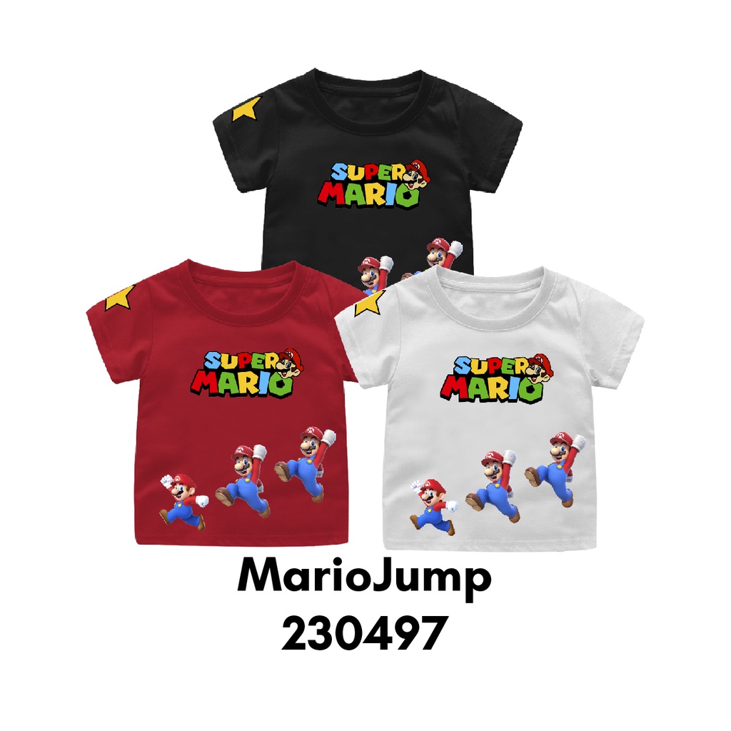 Baju Kaos MainHero Edisi MarioBros Series Ready size Bayi sampai Dewasa Bahan Katun Combed 30s