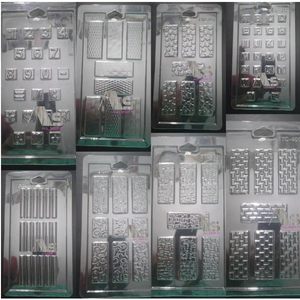 CETAKAN PAGAR COKLAT CAMPUR / BINTANG / HURUF / ANGKA / BATIK / STIK / TANGGA DEKORASI KUE ULANG TAH