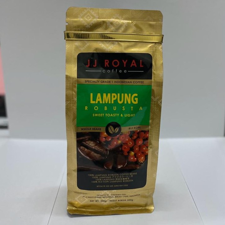 

JJ ROYAL COFFEE LAMPUNG ROBUSTA SWEET TOASTY & LIGHT 250 GR / INDONESIA COFFEE