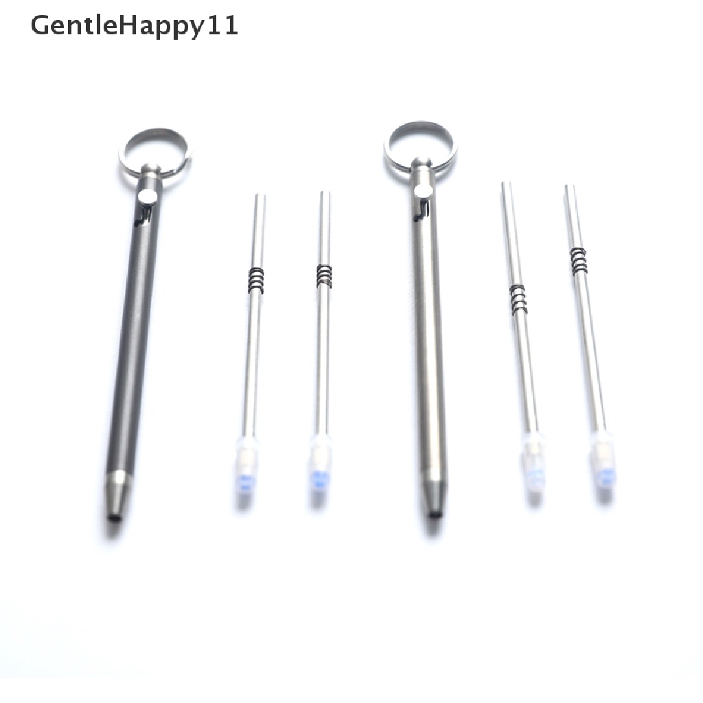 Gentlehappy Portable Mini Titanium Pen Gadget Gantungan Kunci Outdoor Praktis Lingkungan Pulpen id