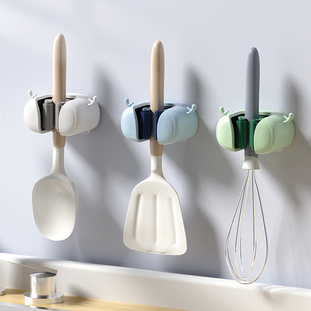 Multifungsi Mop Holder Dengan Kait Dipasang Di Dinding Gratis Punch Mop Sapu Klip Tanduk Kartun Hemat Ruang Kamar Mandi Rak Penyimpanan Perlengkapan Organizer Rumah Tangga