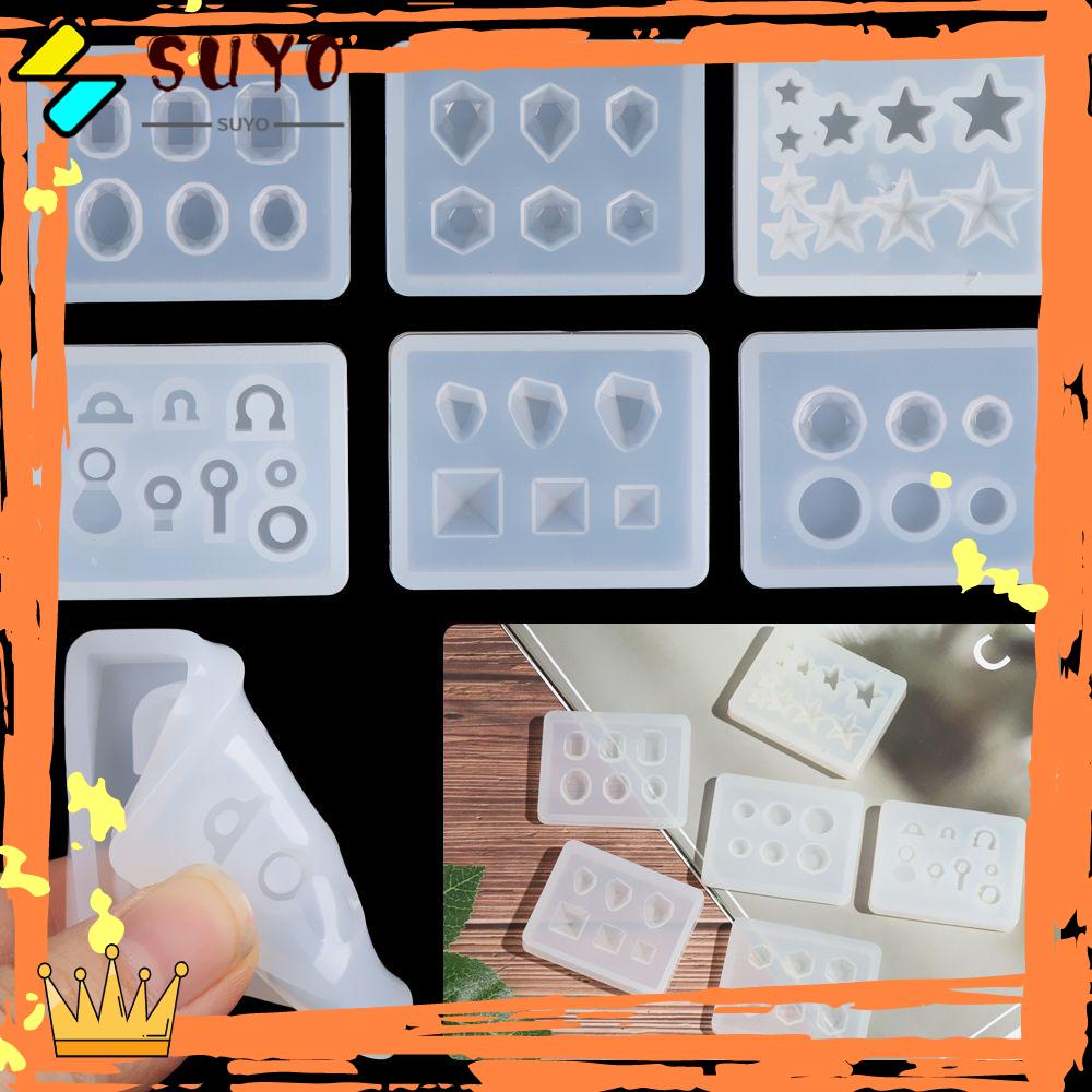 Suyo Cetakan Silikon Resin Kerajinan DIY Menjatuhkan Lem Transparan Pendant Mould