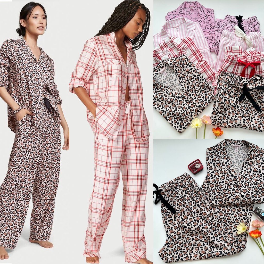 Cotton Plaid Pajamas Set by Victoria Secret - Piyama Wanita