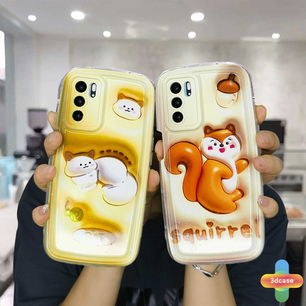 Case HP OPPO A5S A57 A3S A76 A96 A16 A17 A17K A95 A55 A15 A54 A7 A5 A9 A31 A53 A33 2020 A77S A12 A12S A1K A16E A16K A54S Reno 7 7Z 8Z 5 4 6 8 5F 5K 4F 4 5 06 Lite A74 A15S A52 A11K A92 A35 A36 A11 A93 A32 Cute Squirrel Soap Case