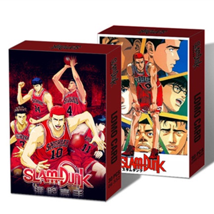 30-54pcs/box Kartu SLAM DUNK Lomo Sakuragi Haruko Rukawa Akagi Photocards Kartun Postcards