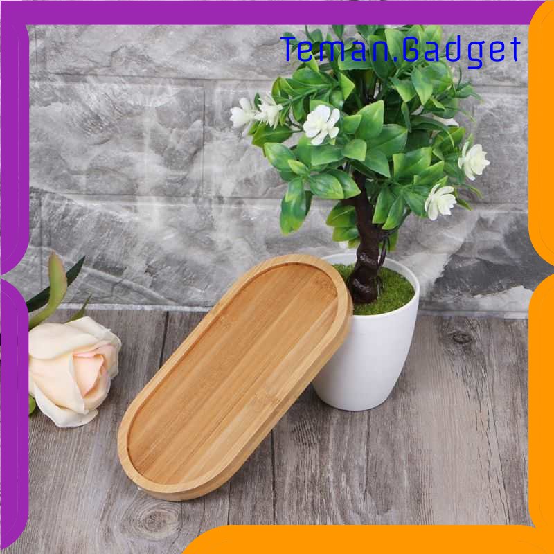 TG - DPR FINDOHOPE Tatakan Pot Kayu Alas Bunga Bamboo Tray Succulent Cactus - OE0094