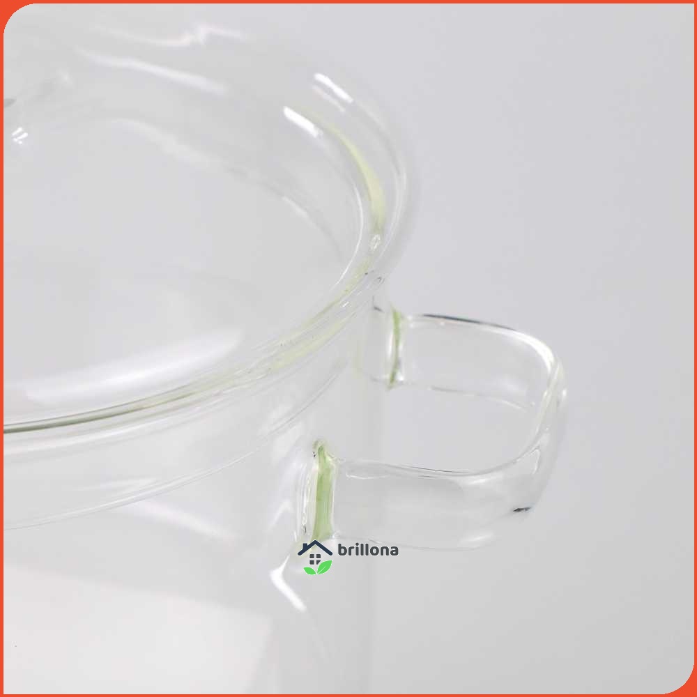 One Two Cups Pot Panci Masak Stewing Soup Pot Borosilicate Glass - YWJ-1265