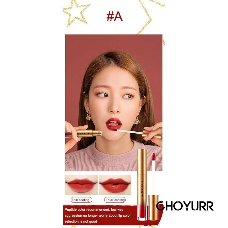 【COD】LAMEILA Lip Glaze Lipstik Pelembab Tahan Lama Lip Gloss Mist Soft Lip Bibir Korea-CH