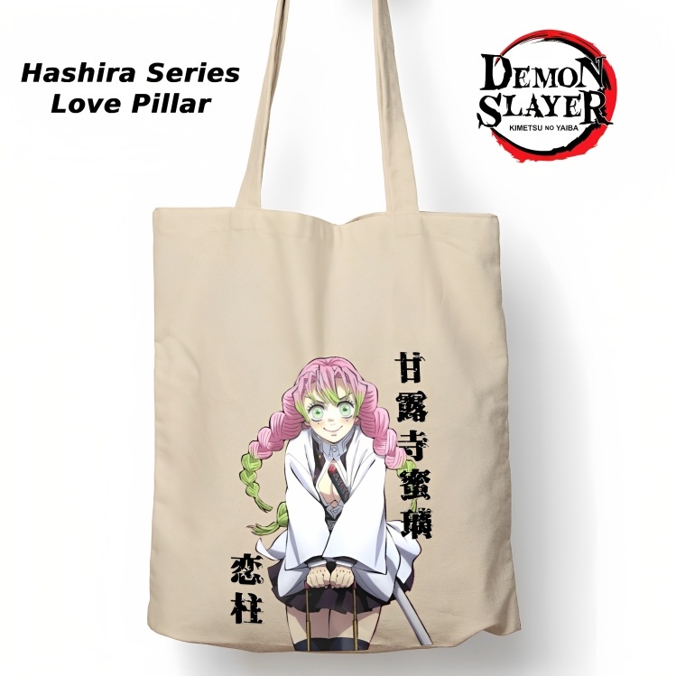 Totebag Anime Kimetsu no yaiba Hashira Series Tote bag premium Totebag zipper totebag velcro Termurah tote bag resleting