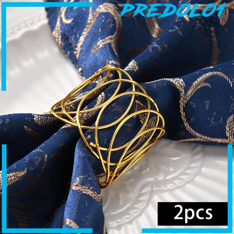 [Predolo1] 2pcs Ring Holder Serbet Jaring Bulat Gesper Untuk Pesta Serbet Kain