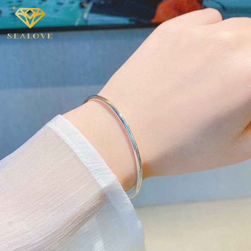 Gelang Titanium Wanita Anti Karat Bola Keberuntungan Emas 18K Bangle Aksesoris Perhiasan Fashion Korean Style COD