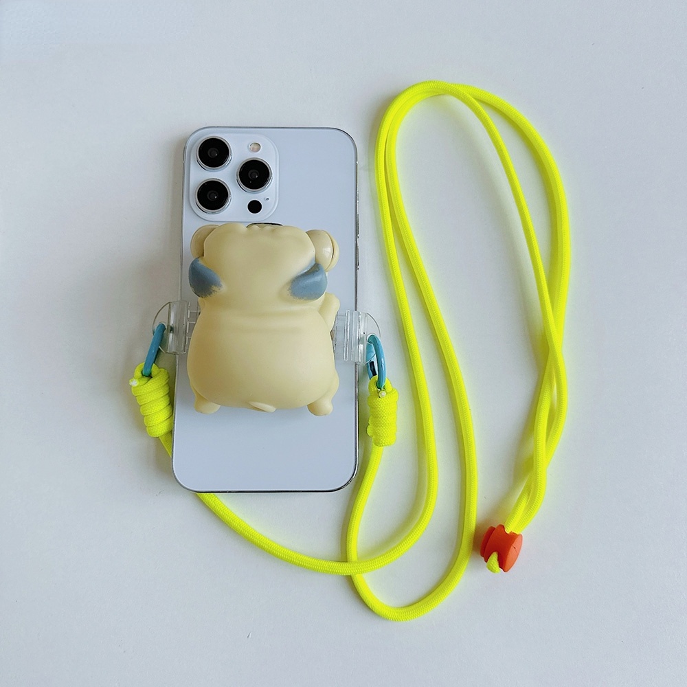 Kartun Boneka Telepon Backclip Dekompresi Mainan Ponsel Case Backstrap Universal Phone Clip Dengan Tali Gantung Untuk Mencegah Hilang Aksesoris Telepon