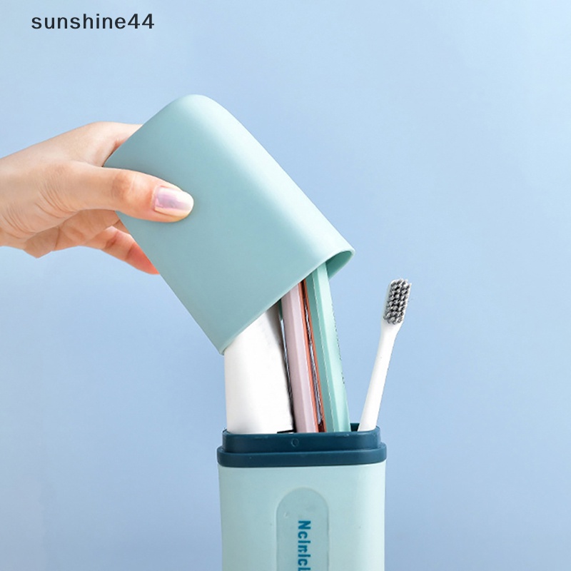 Sunshine Tempat Sikat Gigi Odol Portable Case Kotak Cangkir Outdoor Travel Camping Shavin ID