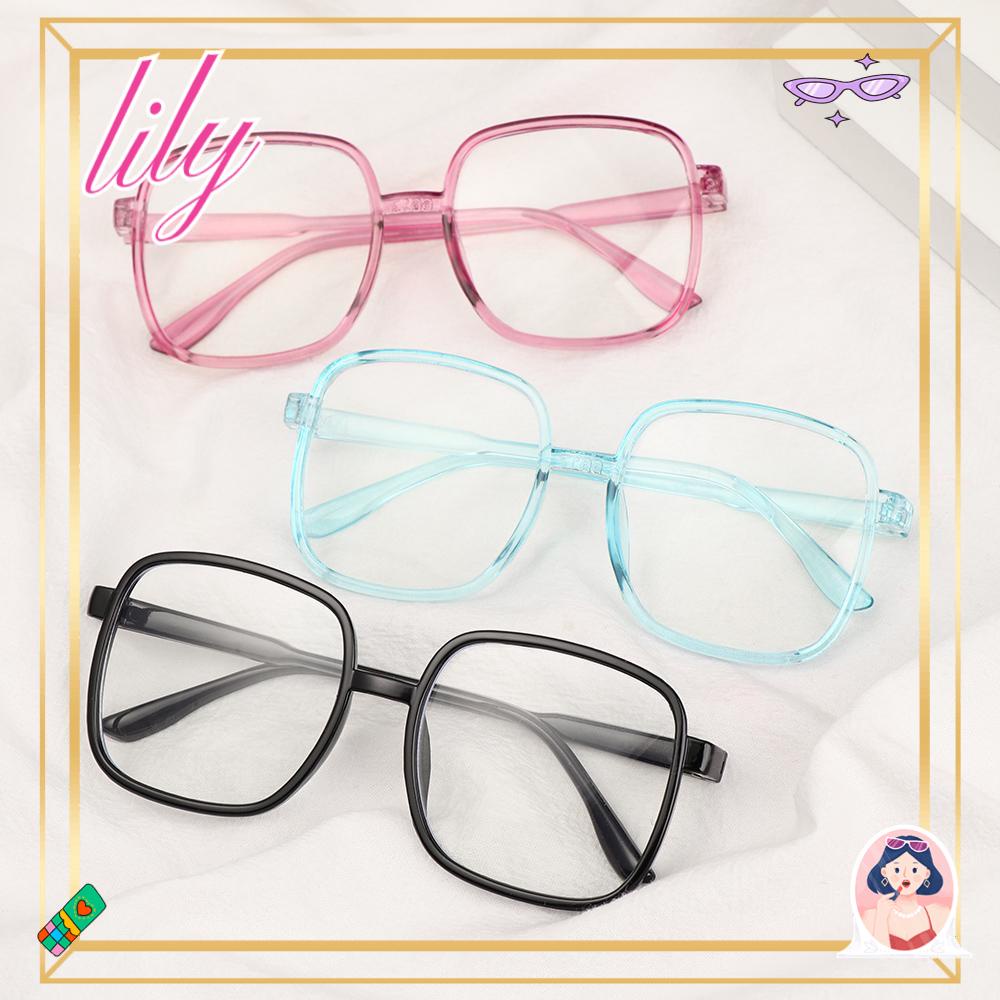 Lily Kacamata Anti blue Light Cowok Cewek Cermin Polos Anti-blue Rays Anak Eyeglasses