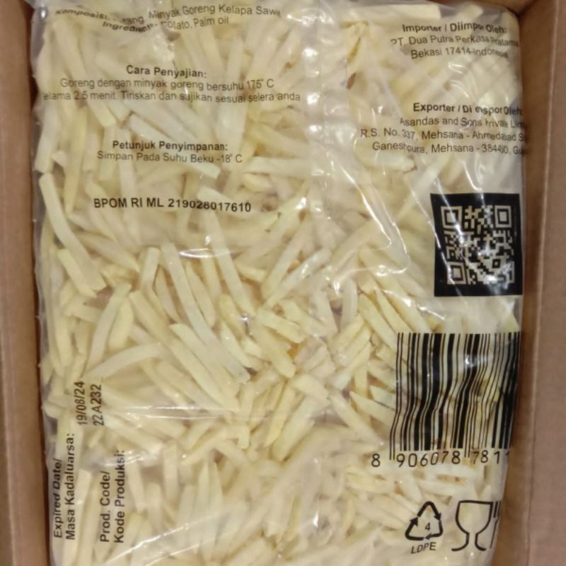 French Fries Shoestring 2,5 kg