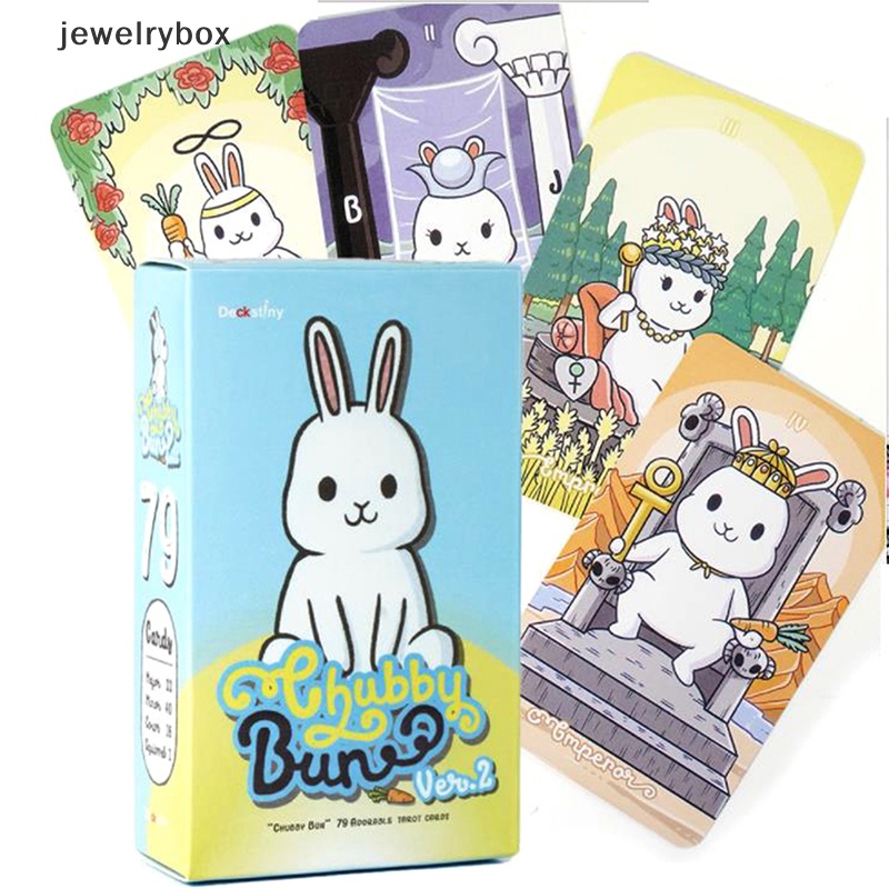 [jewelrybox] Chubby Bun Tarot Versi V2 Kartu Tarot Kelinci Rabbit Tarot Hare Deck 78kartu Butik