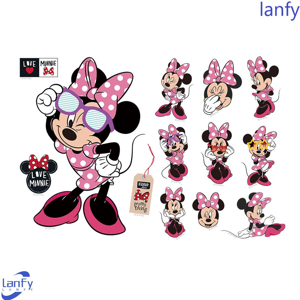 Lanfy Stiker DIY Removable Kartun Mickey Minnie