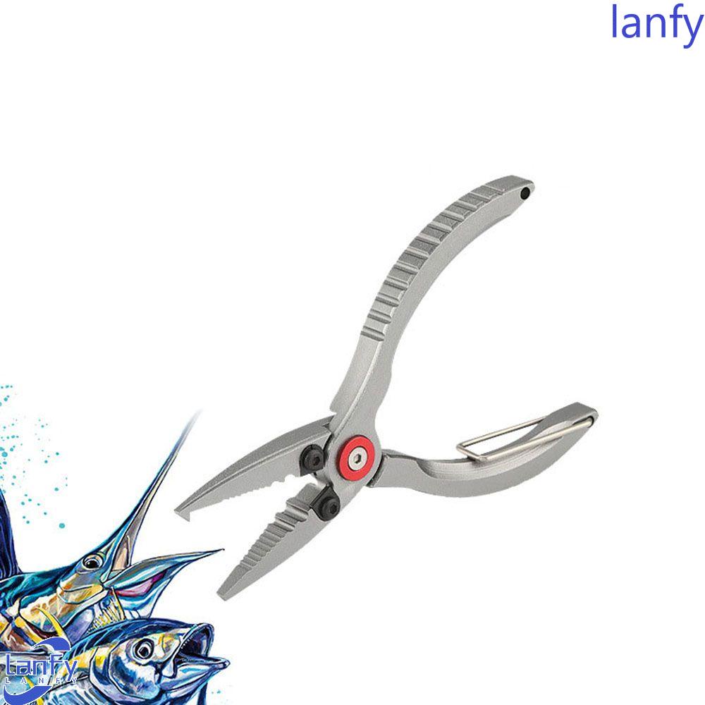 Lanfy Tang Memancing Portabel Aluminium Alloy Fishing Tackle Alat Pancing Split Ring Tang Pancing Pemotong Garis Cutter