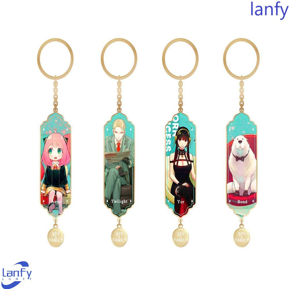 Lanfy Anime SPY X FAMILY Keyring Anime Stainless steel Cosplay Liontin Yor Forger Loyor Loid Gantungan Kunci