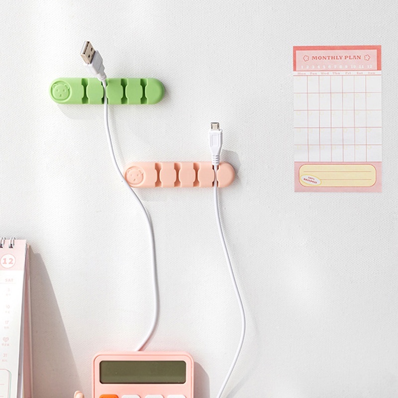 Candy Color Kabel Data Silicone Cord Management/Headphone Line Computer Cable Ties Organizer Winder Penyimpanan Kawat Data Anti Hilang