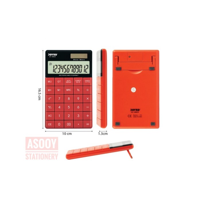

Calculator /Kalkulator Joyko CC-48CO 12 digits check correct - Biru