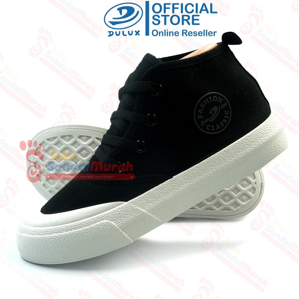 Toko Sendal Murah - Sepatu Anak Remaja Uk 32 - 36 / Sepatu Model Kekinian Trendy / Sepatu Casual Tinggi Kanvas / Sepatu Anak Warna Hitam [Toko Sendal Murah BX 5008 C]