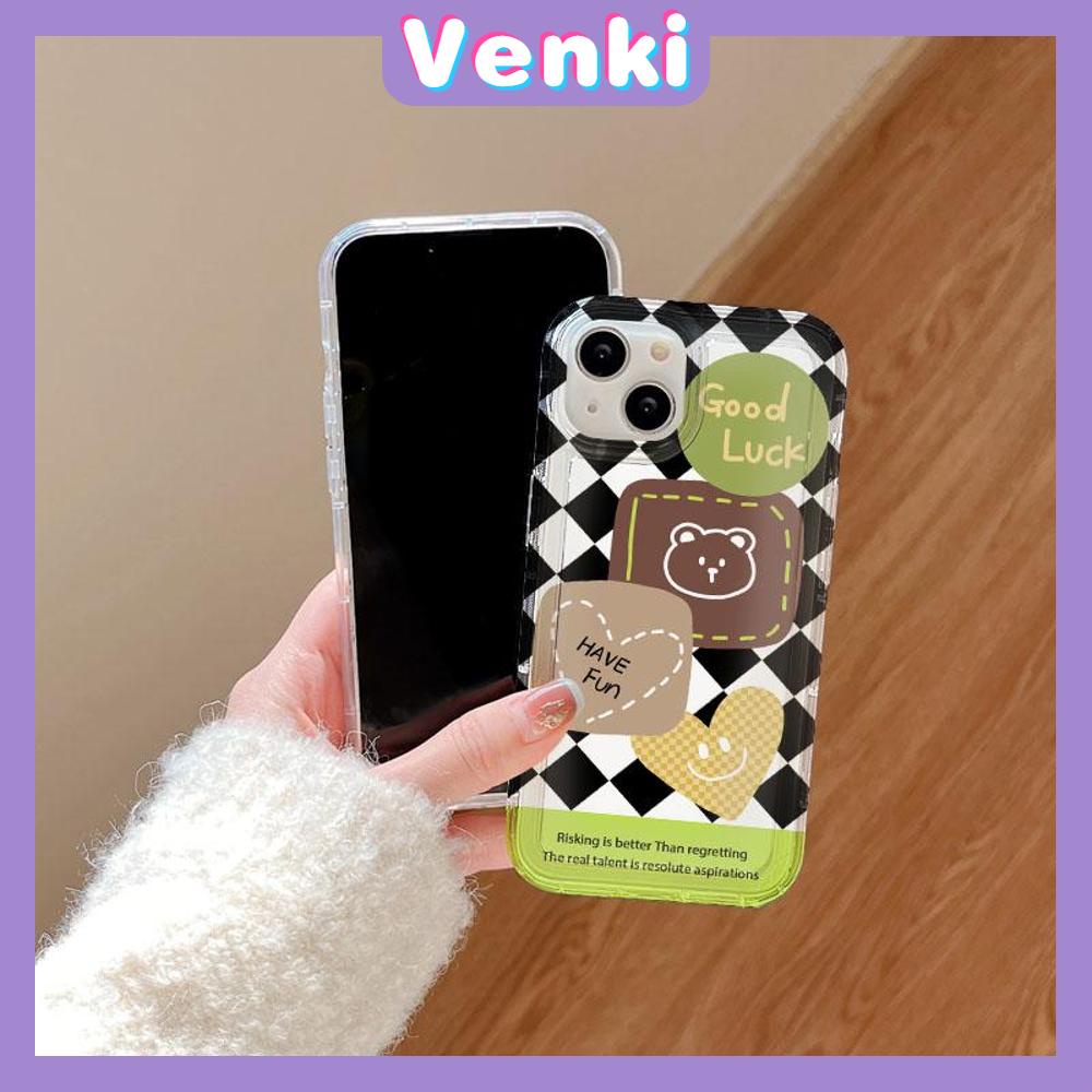 VENKI -For iPhone 11 iPhone Case Clear Case TPU Soft Case Airbag Shockproof Cute Cute Cartoon Bear Compatible with iPhone 14 13 Pro Max iPhone 12 Pro Max 11 7Plus 6Plus XR xs max