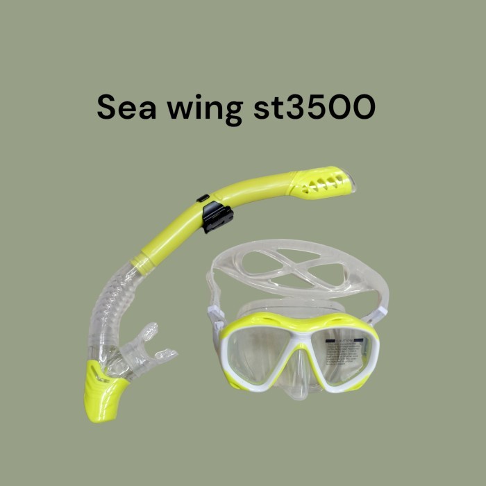 Snorkeling set Sea Wing ST3500 - kuning topi renang olahraga air