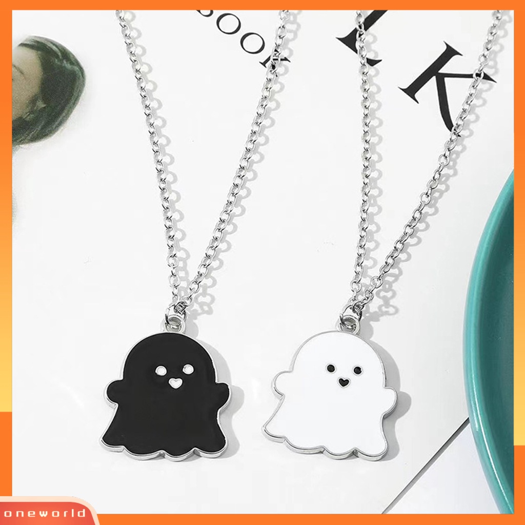 [EONE] All Match Rantai Klavikula Elegan Simple Dress Up Kalung Liontin Motif Hantu Unik Untuk Hari Valentine