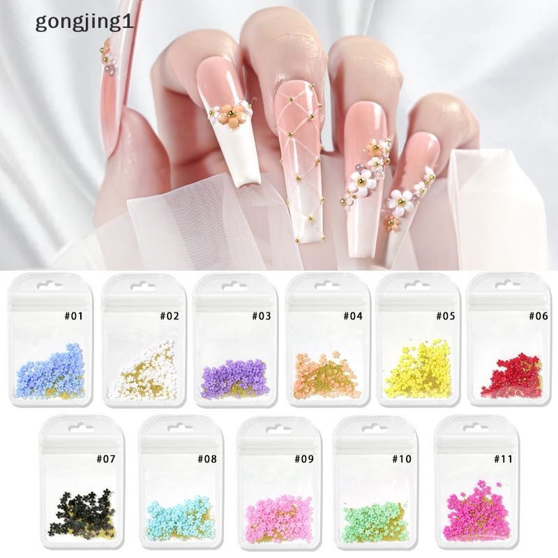 Ggg 11warna Dekorasi Nail Art Bunga PVC 3D Lucu Ukuran Campur Manicure ID