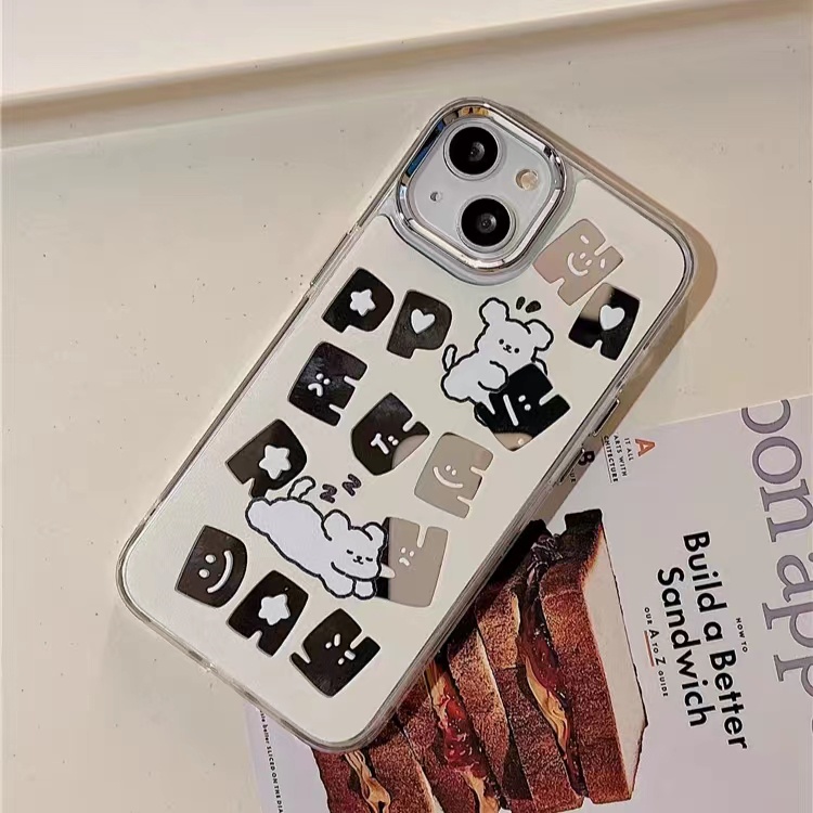 Cocok Untuk Iphone14 Pro Max iPhone Phone Case Cermin Casing Ponsel Kuat Kamera Perlindungan Tahan Guncangan Gaya Sederhana Kompatibel Dengan Iphone13 13pro 13prm iPhone 11 7Plus 8Plus Xr XS 12 Pro Max Casing Ponsel