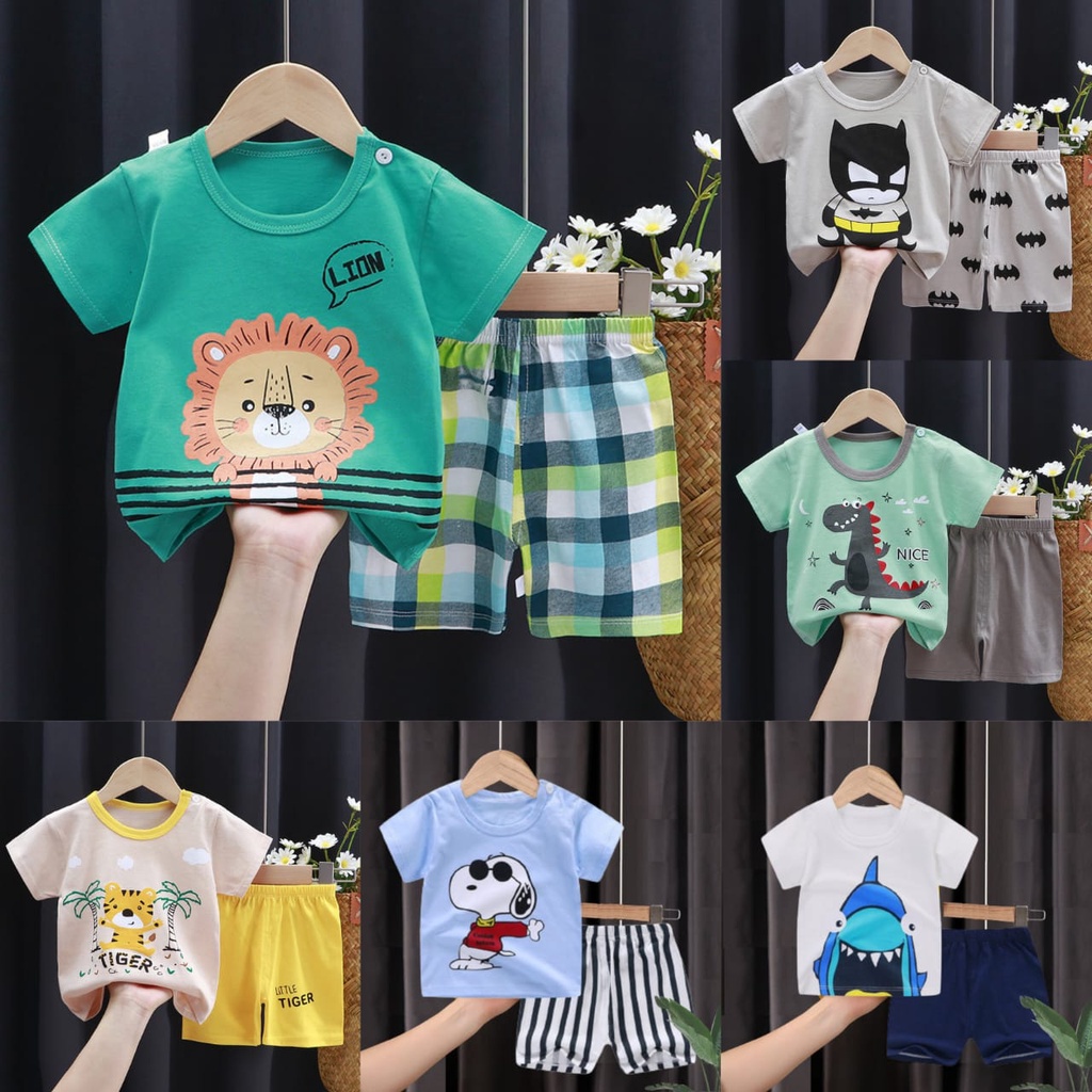 HappyOliver KIDS SUIT PENDEK Setelan Anak Bahan Kaos Lengan + Celana Berkualitas Import ebv cewek NEW 7