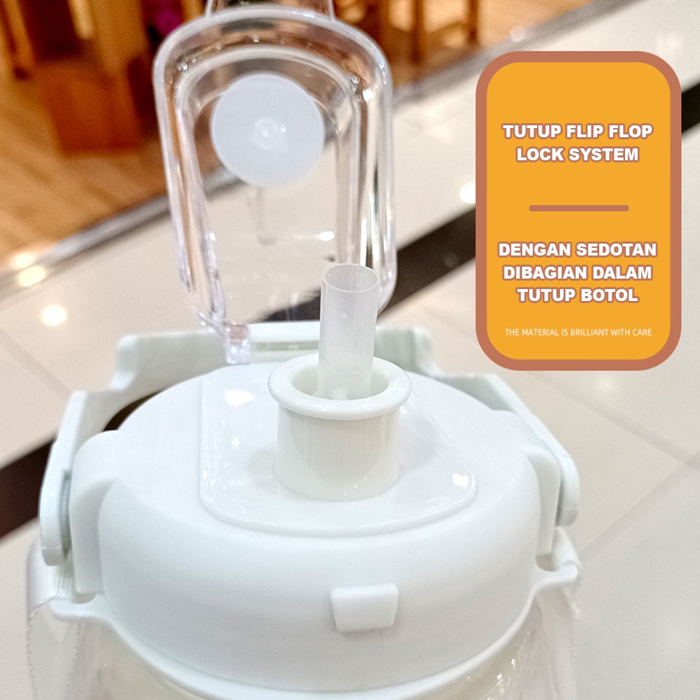 Botol Minum Karakter Kapasitas Besar Tali Sedotan Tempat Minum Anak - BP011