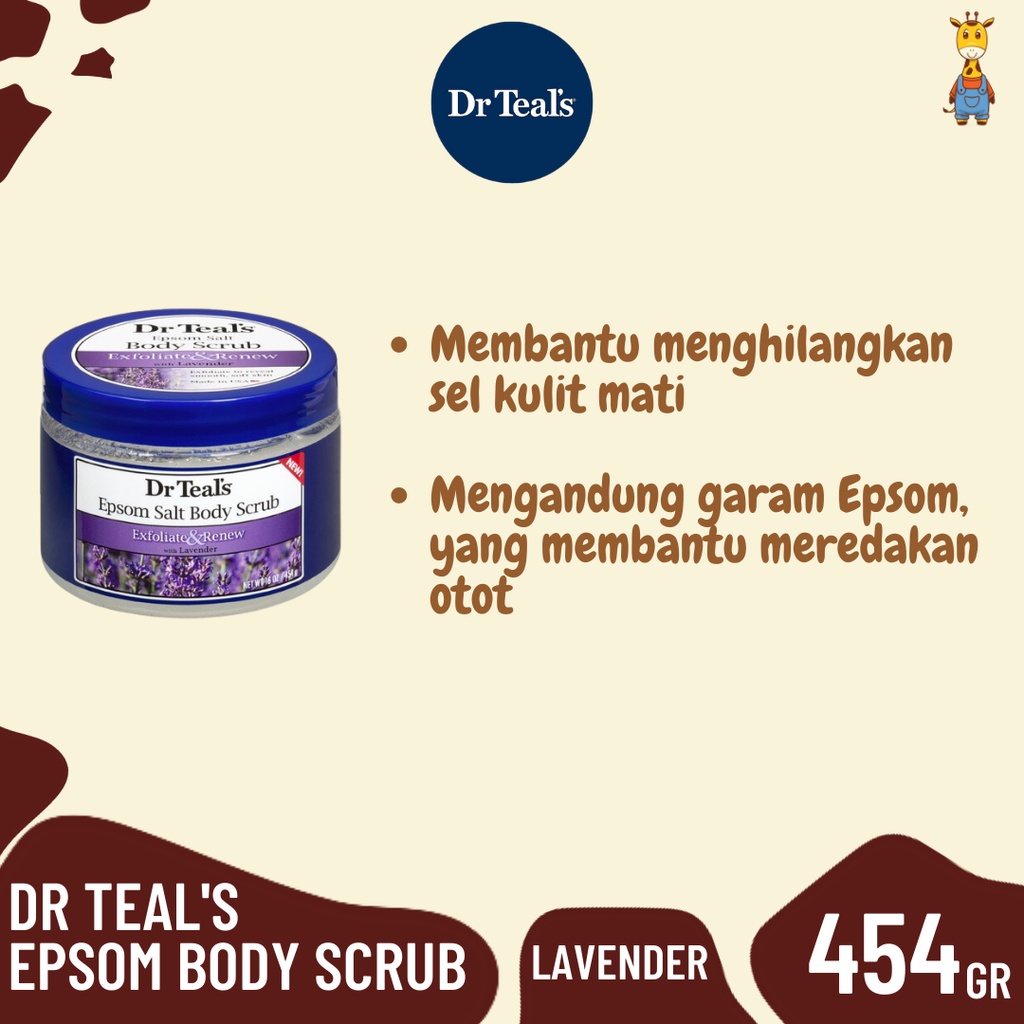 Dr Teal's Epsom Salt Body Scrub Exfoliate &amp; Renew 454g