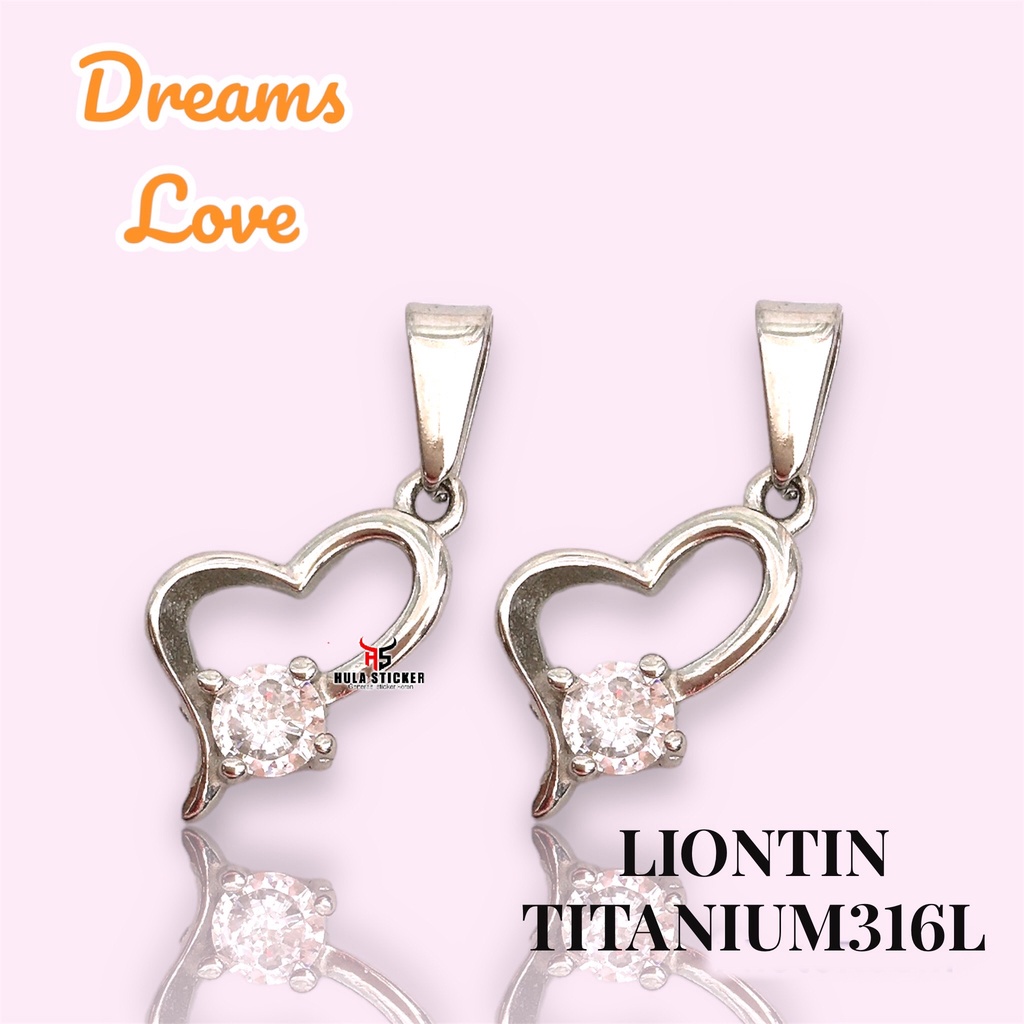 Kalung Liontin Titanium Stainless Steel Premium Anti Karat