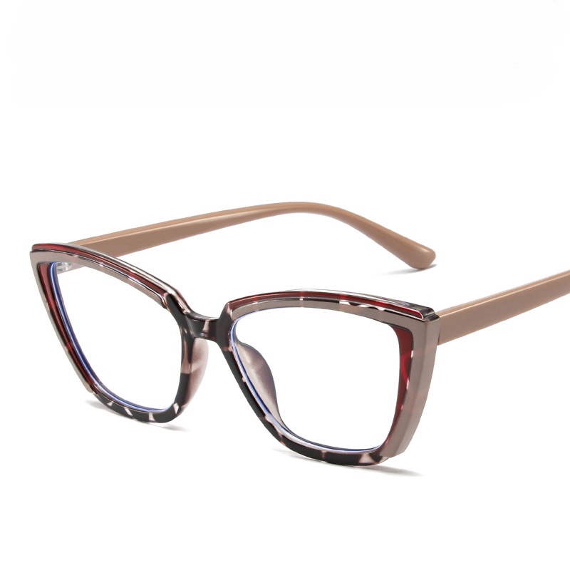 Kacamata Anti Radiasi Wanita Pria Cat Eye Metal Kacamata Aesthetic Lensa Yang Dapat Diganti Frame Kacamata Retro Eyeglasses