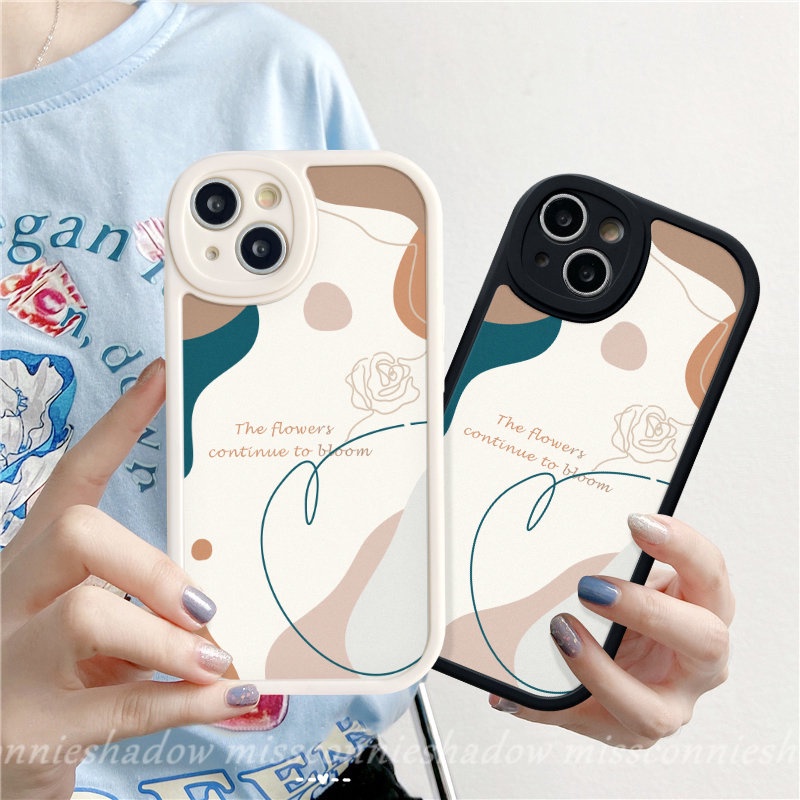 Casing Untuk Infinix Hot 10T 10s 11s 10 Lite 10T 10s 11 11s Panas 10 11 9 Bermain Cerdas6 5catatan8 Busana Kreatif Art Line Flowers Pola Splicing Shockproof Soft Case