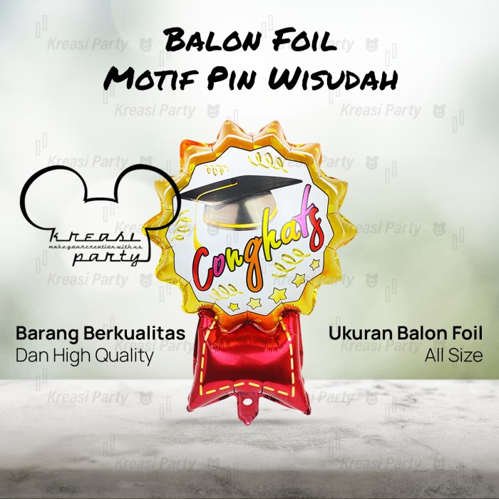 Balon Foil Graduation Sarjana / Balon Graduation / Balon Wisuda