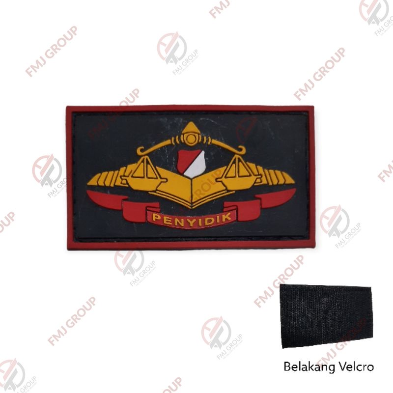 Patch Rubber Logo Penyidik / Emblem Karet Logo Penyidik / Patch Perekat Velcro