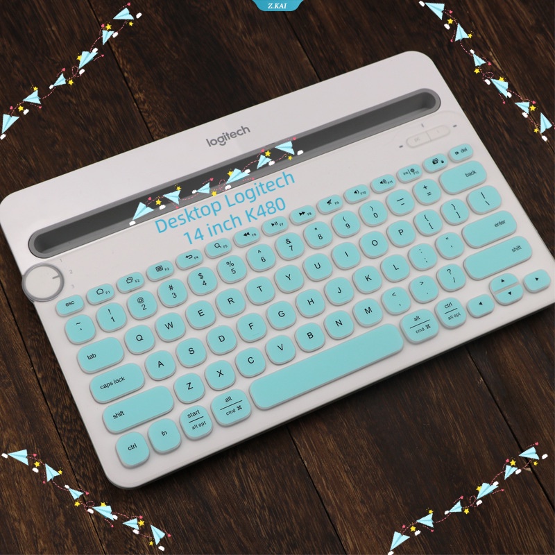 Tpu Keyboard Cover Untuk Desktop Logitech 14inch K480 Aksesoris Keyboard Komputer Cakupan Penuh Tahan Air Case Pelindung Untuk Keyboard Komputer Film [ZK]