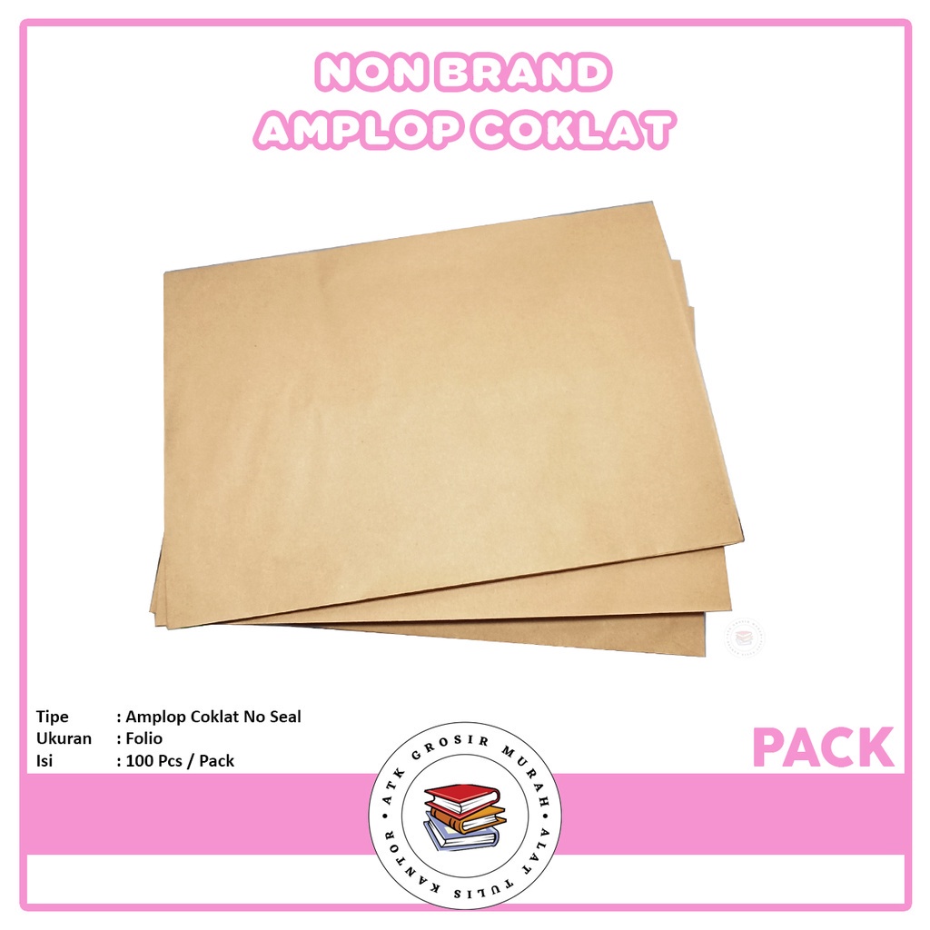 

AGM - Amplop Coklat Folio No Seal - Pack