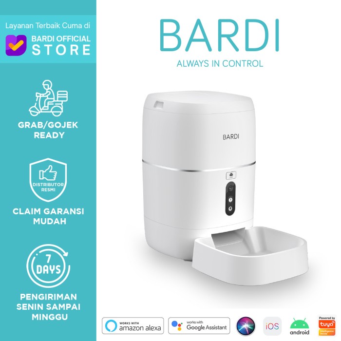 Bardi Smart WIFI Pet Feeder (Dispenser Makanan Otomatis Anjing/Kucing)