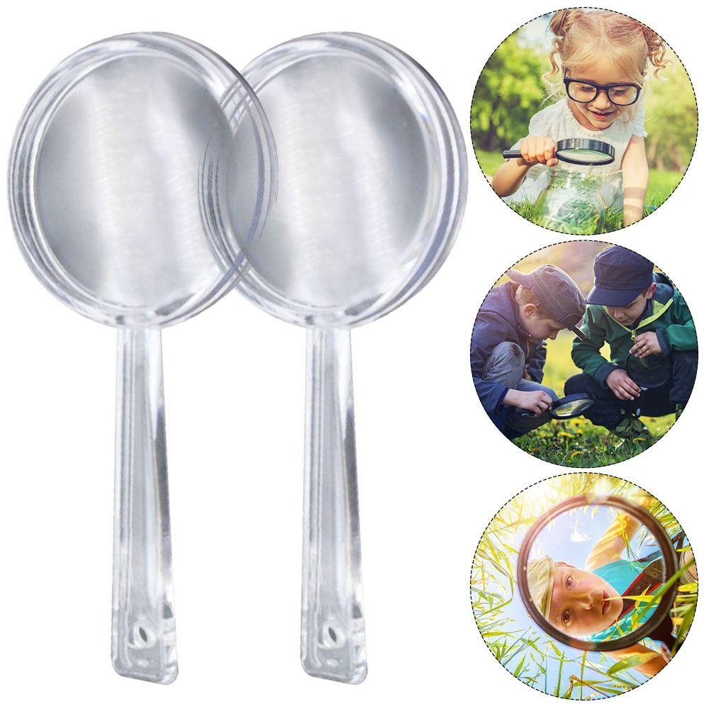 POPULAR Populer 10pcs Kaca Pembesar Dipegang Tangan Xmas Hadiah 40mm Insect viewer Jewelry Loupe