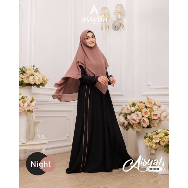 Gamis dewasa set khimar Aisyah reborn by Assyifasyari official