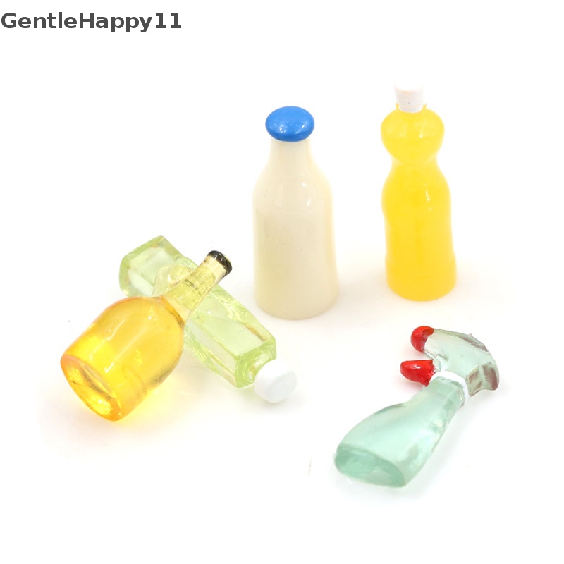 Gentlehappy Miniatur Rumah Boneka 1: 12mainan 5buah Botol Dapur Plastik Tinggi 3cm id