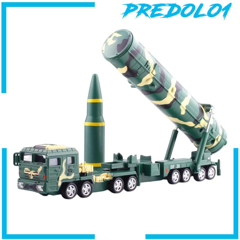 [Predolo1] Skala1:64 Bahan Alloy Mobil Diecast Model Tarik Kembali Trailer Truk Dekorasi Desktop