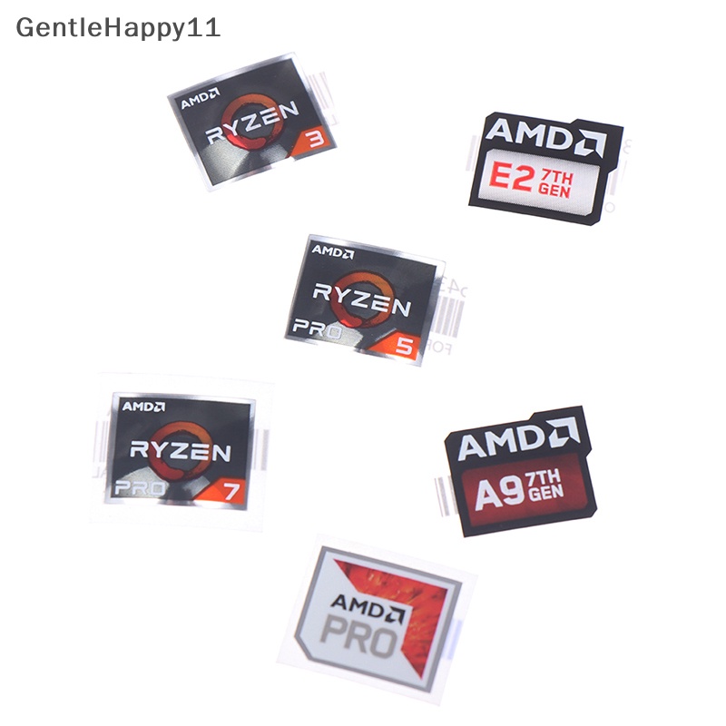 Gentlehappy 5PCS AMD Processor Series Label Stiker A9 PRO E2 Ryzen3 5 7 Logo DIY Decor id