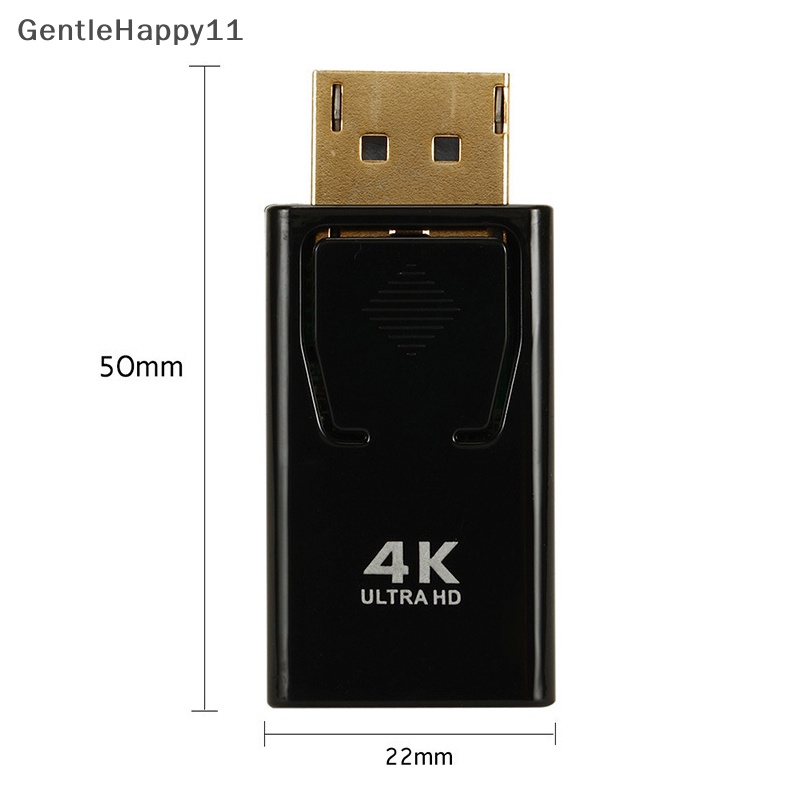 Gentlehappy DisplayPort to HDMI-compatible Adapter Converter 4K HD Video Converter Adapter 1080p Kabel Adapter Video Audio Untuk PC TV id