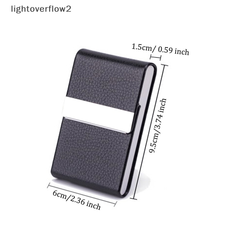 [lightoverflow2] Tempat Kartu Nama Case Card Bag Cortex Stainless Steel Anti Tekanan Tahan Air Kotak Metal Fashion Individuality Clam Case [ID]